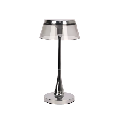 Opladelig LED bordlampe - Sølv, touch dæmpbar, CCT, IP54