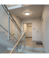 30W LED sensorlampe med nødlys - Justerbar watt/CCT, IP44, 3000lm, indbygget batteri, hvid kant