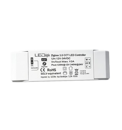 Zigbee CCT controller - Hue kompatibel, 12V (120W), 24V (240W)