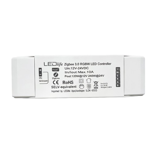 Zigbee RGBW controller - Hue kompatibel, 12V (120W), 24V (240W)