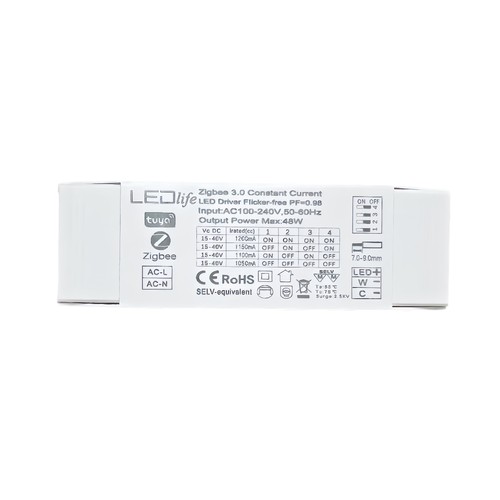 48W / 1050-1200mA CCT driver til LED panel - 15-40V, Zigbee, Hue kompatibel, CCT justerbar