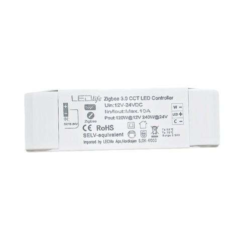 Zigbee CCT controller - Hue kompatibel, 12V (120W), 24V (240W)