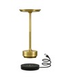 Opladelig LED bordlampe med trådløs opladning - Guld, touch dæmpbar, CCT, IP54