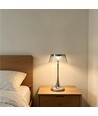 Opladelig LED bordlampe - Sølv, touch dæmpbar, CCT, IP54