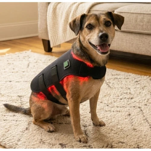 Lysterapi vest til hund eller kat - Infrarød, 10W, med batteri, 52 x 30 cm