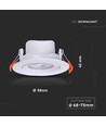 10 stk. 7W Ø8,8cm LED indbygningsspot - Hul: Ø6,8 cm, Mål: Ø8,8 cm, CCT - 3 lyskulører