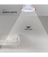 10 stk. 7W Ø8,8cm LED indbygningsspot - Hul: Ø6,8 cm, Mål: Ø8,8 cm, CCT - 3 lyskulører