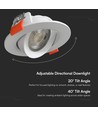 10 stk. 7W Ø8,8cm LED indbygningsspot - Hul: Ø6,8 cm, Mål: Ø8,8 cm, CCT - 3 lyskulører