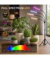 LEDlife vækstlampe med stativ - 4 lamper, timer og fjernbetjening