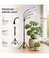 LEDlife vækstlampe med stativ - 4 lamper, timer og fjernbetjening
