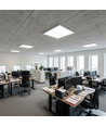 60x60 LED panel i ramme, 36W - Indbygget i hvid ramme, til direkte montering