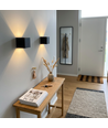 6 stk. 6W CUBIC PRO væglampe - IP65, sort, sløjfbar, justerbar, firkantet, op/ned, inde / ude, inkl. lyskilde