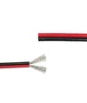 20m Kabel rød/sort - 2x0,35mm², 12-24V, til LED strip
