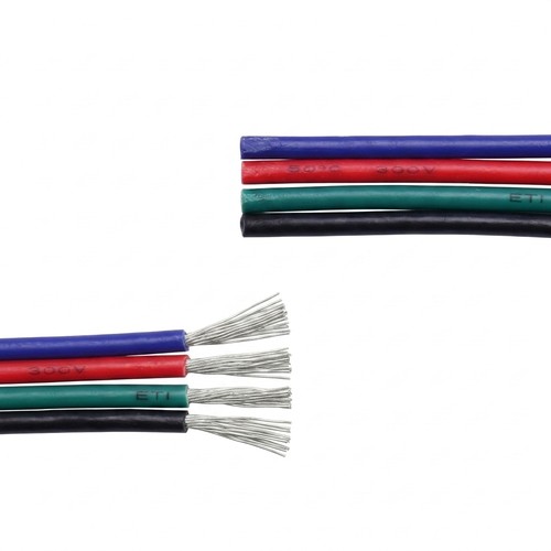 20m RGB Kabel - 4x0,35mm², 12-24V, til LED strip