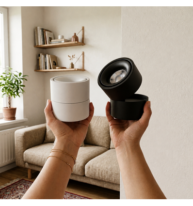 Vero 10W LED påbygningsspot i hvid - RA98, dæmpbar, roterbar