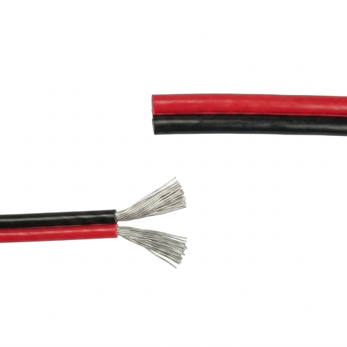 20m 1,2mm² kabel rød/sort - 2-ledet (16AWG), 12-24V, til LED strip