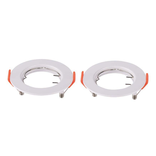 2 pak MR16/GU10 Downlight kit - Uden lyskilde, Blank hvid, Hul: Ø6,3 cm, Mål: Ø8 cm