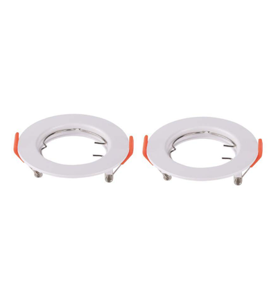2 pak MR16/GU10 Downlight kit - Uden lyskilde, Blank hvid, Hul: Ø6,3 cm, Mål: Ø8 cm