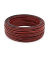 100m 1,2mm² kabel rød/sort - 2-ledet (16AWG), 12V-24V, til LED strip