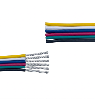 20m 1,2mm² RGBCCT kabel - 6-ledet (16AWG), 12V-24V til LED strip