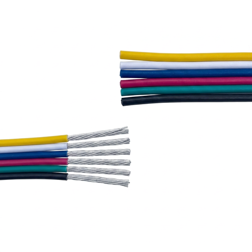 100m 1,2mm² RGBCCT kabel - 6-ledet (16AWG), 12V-24V til LED strip