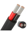 20m Kabel rød/sort, sort rund - 2x0,35mm², 12V-24V, til LED strip
