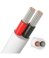 20m Kabel rød/sort, hvid rund - 2x0,35mm², 12V-24V, til LED strip