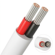 10m Kabel rød/sort, hvid rund - 2x0,35mm², 12V-24V, til LED strip