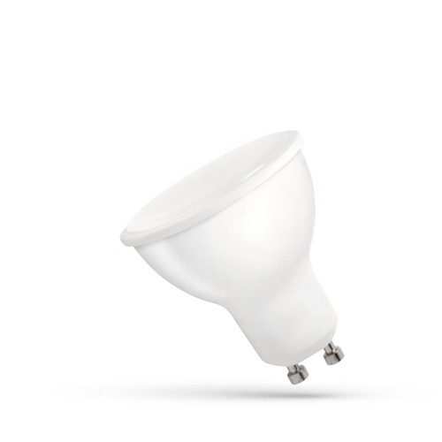 LED GU10 230V 6W SMD MED matteret HVID PLAST Spectrum