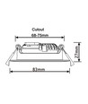 7W Ø8,3cm DimToWarm+CCT indbygningsspot dæmpbar RA96 - Hul: Ø6,8 cm, Mål: Ø8,3 cm, Børstet stål
