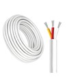 100m CCT kabel, hvid rund - 3x0,35mm², 12V-24V til LED strip