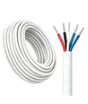 100m RGBW kabel, hvid rund - 5x0,35mm², 12V-24V til LED strip