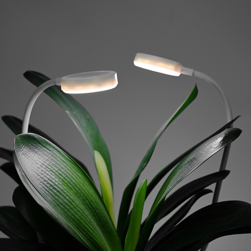 2 stk. Fleksibel plantelys med spyd - 12W, timer, 40cm