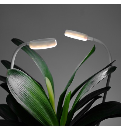 2 stk. Fleksibel plantelys med spyd - 12W, timer, 40cm