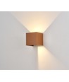 6W Dæmpbar CUBIC PRO væglampe - IP65, Corten, sløjfbar, justerbar, firkantet, op/ned, inde / ude, inkl. lyskilde