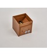 6W Dæmpbar CUBIC PRO væglampe - IP65, Corten, sløjfbar, justerbar, firkantet, op/ned, inde / ude, inkl. lyskilde