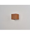 6W Dæmpbar CUBIC PRO væglampe - IP65, Corten, sløjfbar, justerbar, firkantet, op/ned, inde / ude, inkl. lyskilde