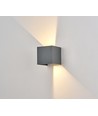 6W Dæmpbar CUBIC PRO væglampe - IP65, antracit grå, sløjfbar, justerbar, firkantet, op/ned, inde / ude, inkl. lyskilde