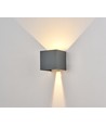 6W Dæmpbar CUBIC PRO væglampe - IP65, antracit grå, sløjfbar, justerbar, firkantet, op/ned, inde / ude, inkl. lyskilde