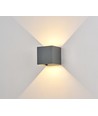 6W Dæmpbar CUBIC PRO væglampe - IP65, antracit grå, sløjfbar, justerbar, firkantet, op/ned, inde / ude, inkl. lyskilde