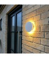 Dome 12W rund LED væglampe - IP65, CCT, hvid