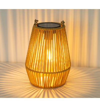 Opladelig LED bordlampe med solcelle - Hvid, IP44 udendørs