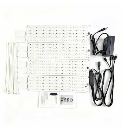 4 stk. plantelys 35W - Inkl. timer, fuldt spektrum, uden blæser, justerbar lysstyrke, IP20