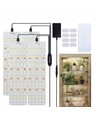 4 stk. plantelys 35W - Inkl. timer, fuldt spektrum, uden blæser, justerbar lysstyrke, IP20