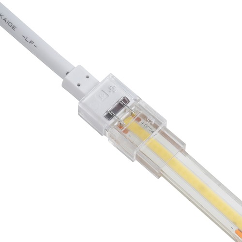 Vandtæt startstik til LED strip - 8mm, enkeltfarvet, IP68, 5V-24V, til SMD og COB