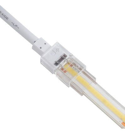 Vandtæt startstik til LED strip - 8mm, enkeltfarvet, IP68, 5V-24V, til SMD og COB