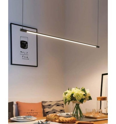 86cm dæmpbar spisebordslampe - Sort, 11W LED, inkl. wireophæng