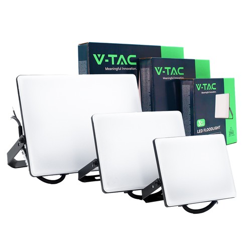 3 stk CCT projektør sæt - 30,50,100W, 3 lyskulører, matteret front, arbejdslampe, udendørs