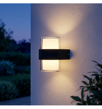 LED væglampe med op/ned lys - 9W, IP65, udendørs