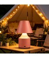 Opladelig LED bordlampe - Rosa, touch dæmpbar, 3i1, IP20 indendørs